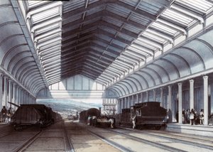 Bath Station, Somerset, 1846 od John Cooke Bourne