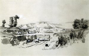 Linslade Tunnel, 23. června 1837 (pero, inkoust a mytí na papíře) od John Cooke Bourne