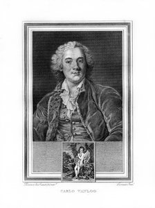Carle nebo Charles-Andre van Loo, francouzský malíř námětů, 1825. od John Corner