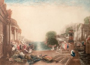 Úpadek Kartága (mezzotinta) od John Cother Webb