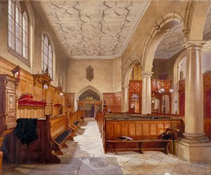 Interiér kaple v Charterhouse, Londýn, 1885. od John Crowther