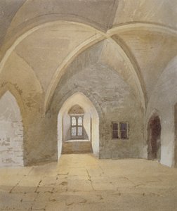 Vnitřní pohled na věznici v Bowyer Tower, Tower of London, Stepney, Londýn, 1883 od John Crowther