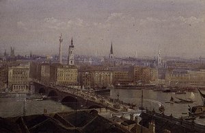 London Bridge ukazující památník od John Crowther
