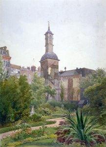 Věž kostela St Botolph, Aldersgate, City of London, 1886 od John Crowther