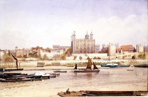 Londýnský Tower z jižního břehu od John Crowther