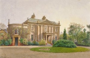 Pohled na přední část Carroun House, South Lambeth Road, Lambeth, Londýn, 1887 od John Crowther