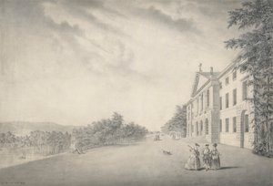Východní pohled na West Wycombe House, Buckinghamshire