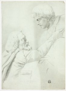 Vousatý muž a chlapec (od Bas-Relief) od John Downman