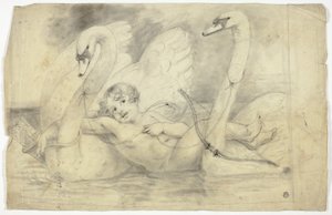 Amor a labutě od John Downman