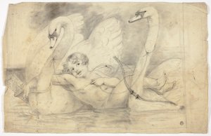 Amor a labutě od John Downman