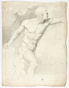 Gladiátor Borghese ze sochy v Římě od John Downman