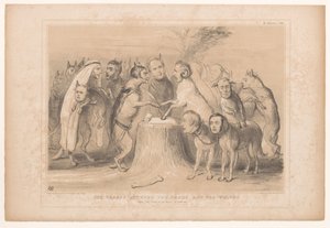 Pakt tussen de wolven en de schapen Smlouva mezi ovcemi a vlky. Po Les Loups et les Brevis z Granville (název na objektu) HB Sketches (název série na objektu) od John Doyle