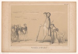Spotprent potkal een tweehoofdig monstrum Bogy přichází! Alegorie pro školku (název na objektu) HB Sketches (název série na objektu) od John Doyle