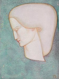 Ženská hlava (akvarel) od John Duncan