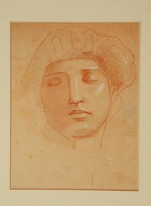 Hlava keltského boha (pastel na papíře) od John Duncan