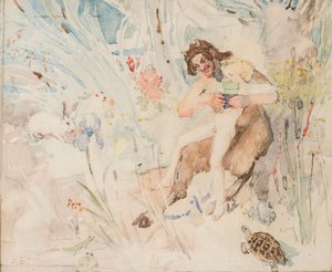 Pan, kolem roku 1895 (akvarel) od John Duncan