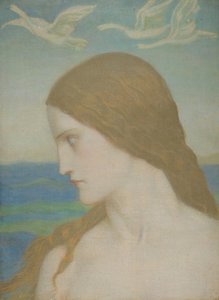 Nikdy nedokončená Venuše, 1910-20 (tempera na plátně) od John Duncan