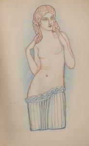 Bez názvu [Ženská postava] (tužka) od John Duncan