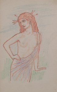 Bez názvu [Ženská postava] (tužka) od John Duncan