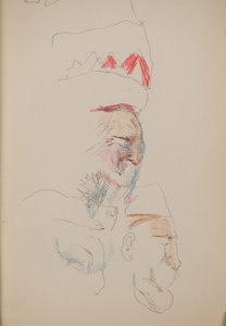 Bez názvu [profilové tváře] (tužka) od John Duncan