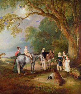 Slečna Catherine Herricková se svými neteřemi a synovci, pěti staršími dětmi reverenda a paní Henry Palmerových, 1827 od John E. Ferneley