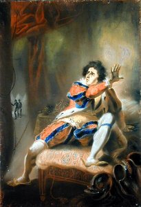 John Philip Kemble (1757-1823) - Shakespearův Richard III (pastel na pergamenu)