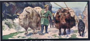 Mountain yaks, ilustrace z 