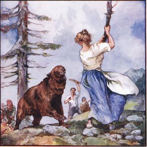 Zvíře toto zacházení nepovažovalo za docela spravedlivé (color litho) od John Edwin Noble
