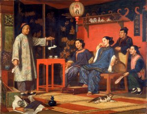 Čínské dámy při pohledu na evropské kuriozity, 1868
