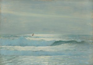 Mořská krajina, konec 19. století - polovina 20. století (olej na papíře) od John Everett