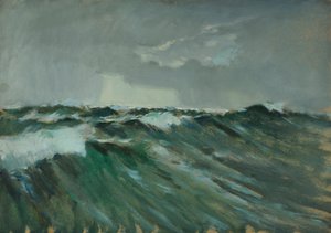 Mořská krajina, konec 19. století - polovina 20. století (olej na papíře) od John Everett