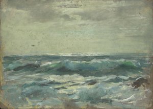 Mořská krajina, konec 19. století - polovina 20. století (olej na papíře) od John Everett