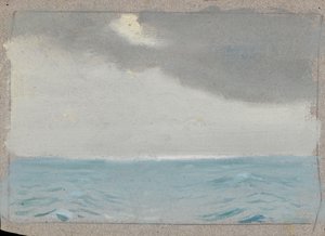 Mořská krajina, konec 19. století - polovina 20. století (olej na papíře) od John Everett