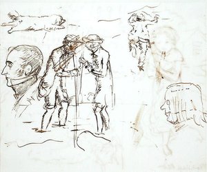 List studií s Johnem Ruskinem (1819-1900) a Williamem Millaisem od John Everett Millais