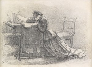 Manželka - ilustrace k básni od John Everett Millais