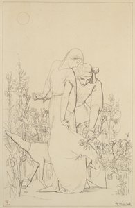 Milenci u růžového keře, 1848 od John Everett Millais