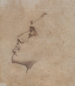Portrét hlavy Dante Gabriel Rossetti (1828-82) od John Everett Millais