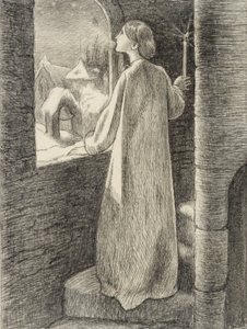 Svatá Agnes Eve, c1857 od John Everett Millais