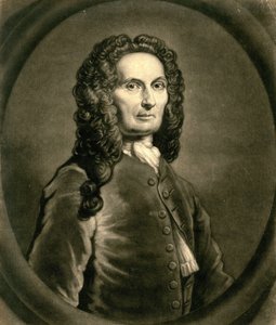 Portrét francouzského matematika Abrahama de Moivre 1667-1754, 1736 od John Faber