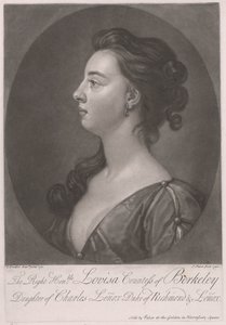 Správná ctihodná Louisa hraběnka z Berkeley, dcera Charlese Lenoxe, vévody z Richmondu a Lenoxu