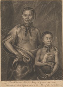 Tomo Chachi Mico, nebo král Yamacraw, a Tooanahowi [sic], jeho synovec od John Faber the younger