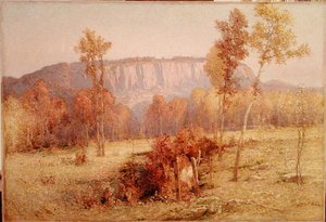 East Rock, New Haven, cca 1901 (olej na plátně)