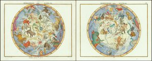 1776 - John Flamsteed - Hemisphere Austral et Hemisphere Boreal od John Flamsteed