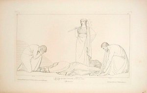 Klytaimnéstra a sbor od John Flaxman