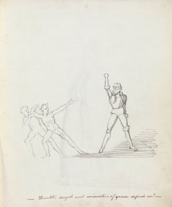 Osada. andělé a služebníci milosti braň nás!, 1783 (pero, inkoust a pero na papíře) od John Flaxman