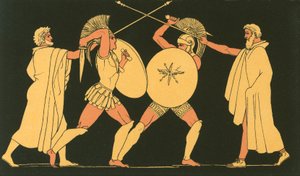 Hektor a Ajax odděleni Heroldy od John Flaxman
