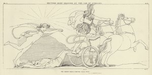 Hectorovo tělo táhlo k autu Achilles od John Flaxman