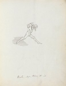 Puck. Ano, tady je, 1783 (pero, tuš a wash na papíře) od John Flaxman