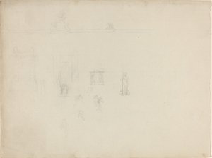 List architektonických a figurálních studií od John Flaxman