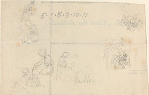 Studie klečících žen od John Flaxman